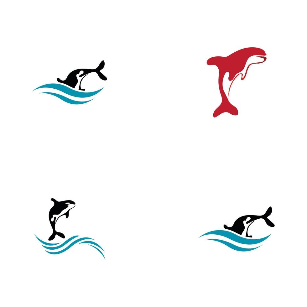 ilustração em vetor logotipo orca em design moderno.