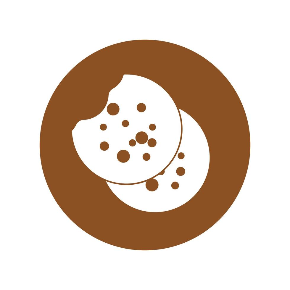 ícone de biscoito ou ícone de pão seco vetor
