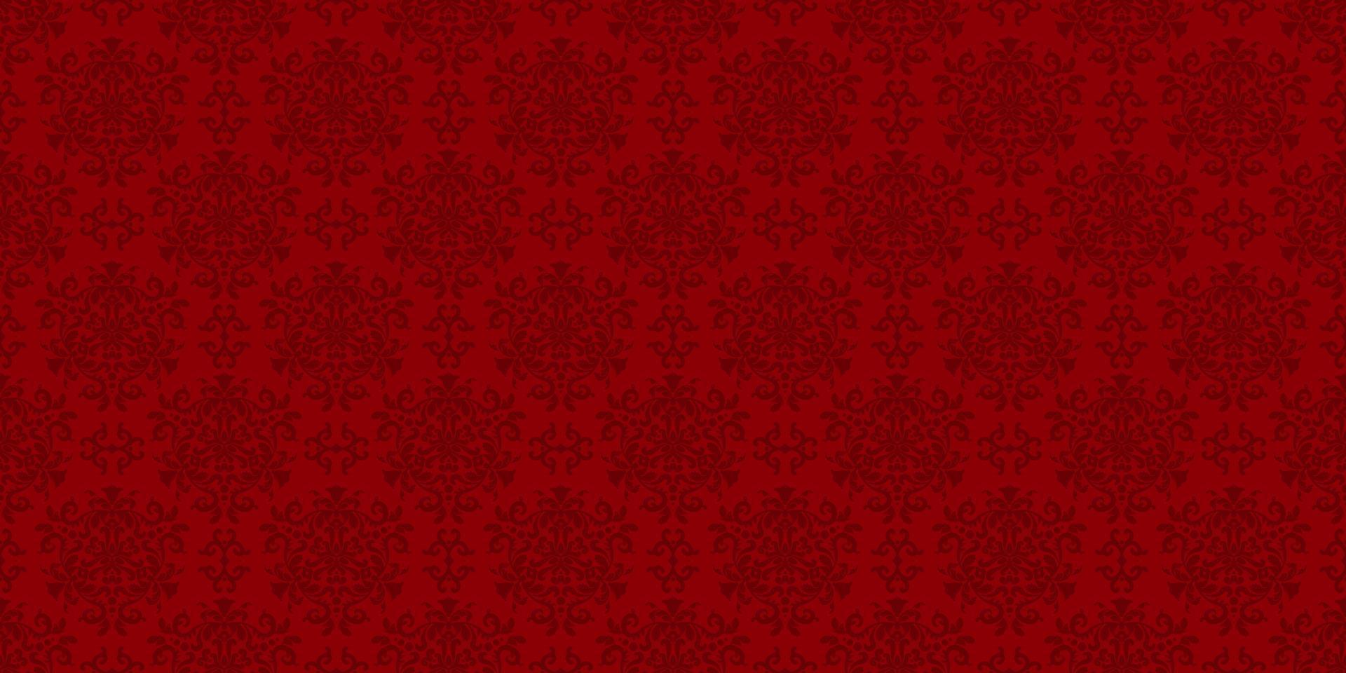 fundo vintage vermelho rico. padrão de damasco vector sem emenda. cor vermelha. vetor.