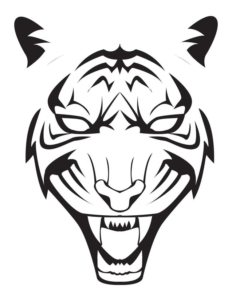 design de ilustração de tigre vetor