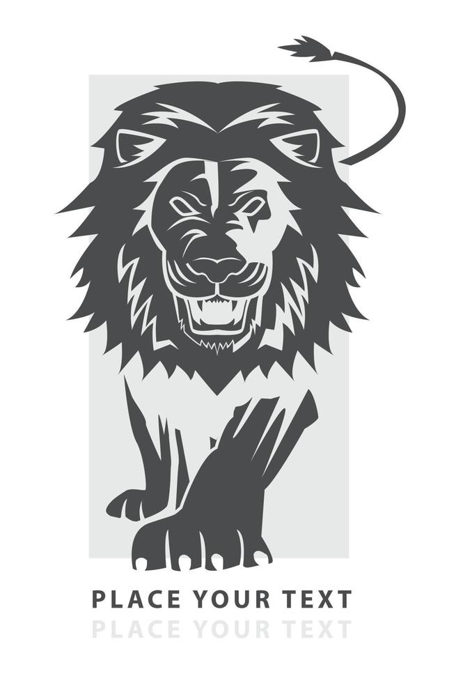 ilustração do símbolo do leão vetor