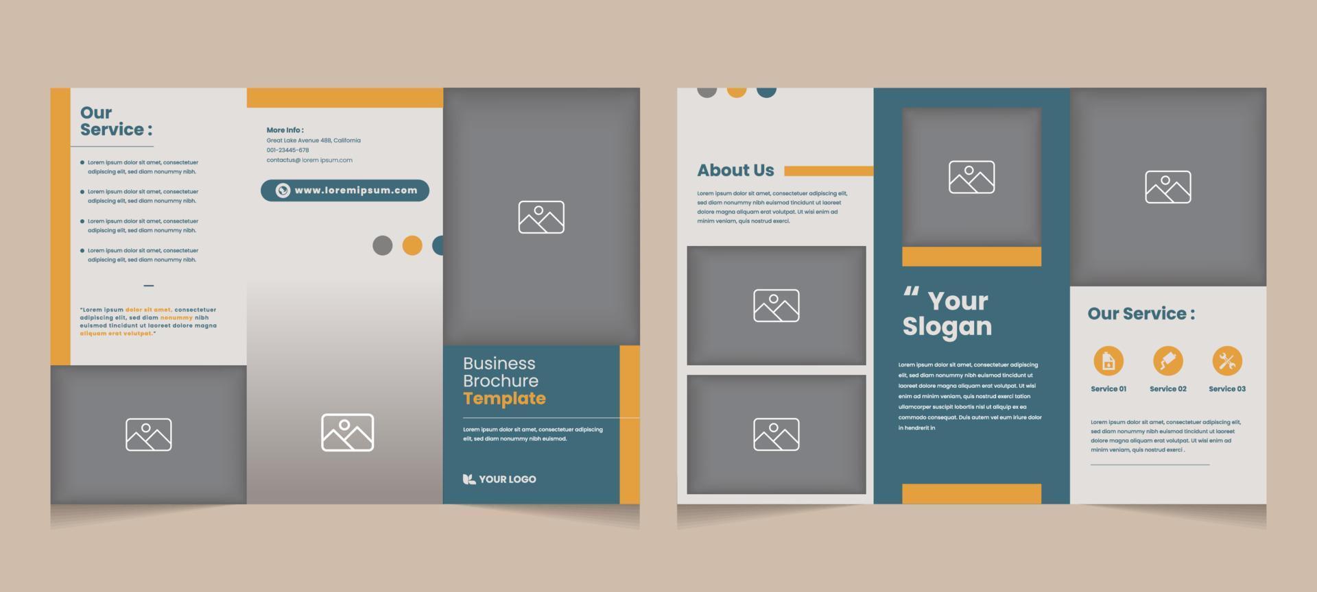 modelo de brochura de negócios de estilo minimalista vetor