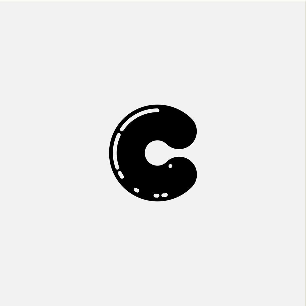 logotipo do ícone da letra c com algum modelo de design de vetor de elemento