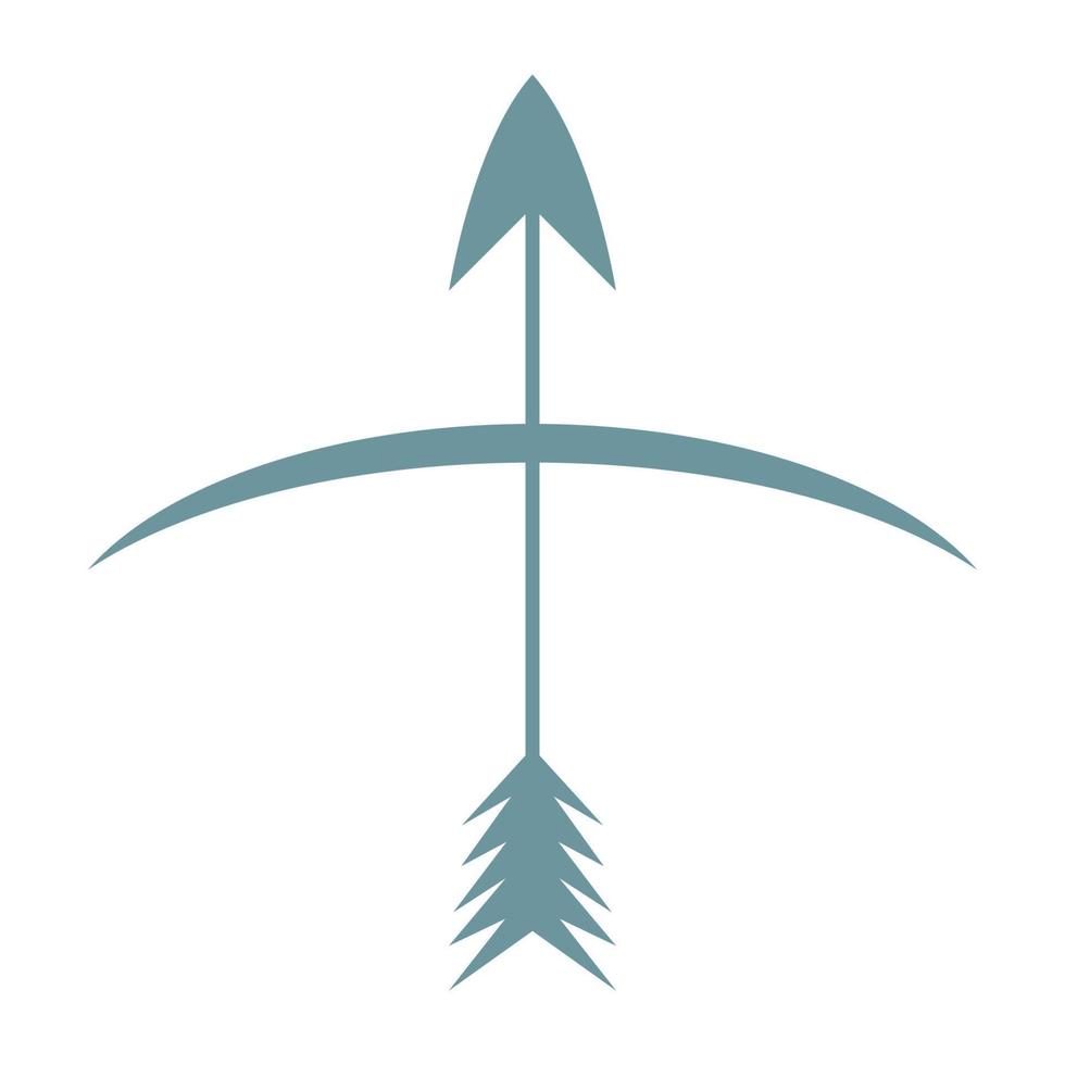 design de logotipo de ícone de arco e flecha vetor
