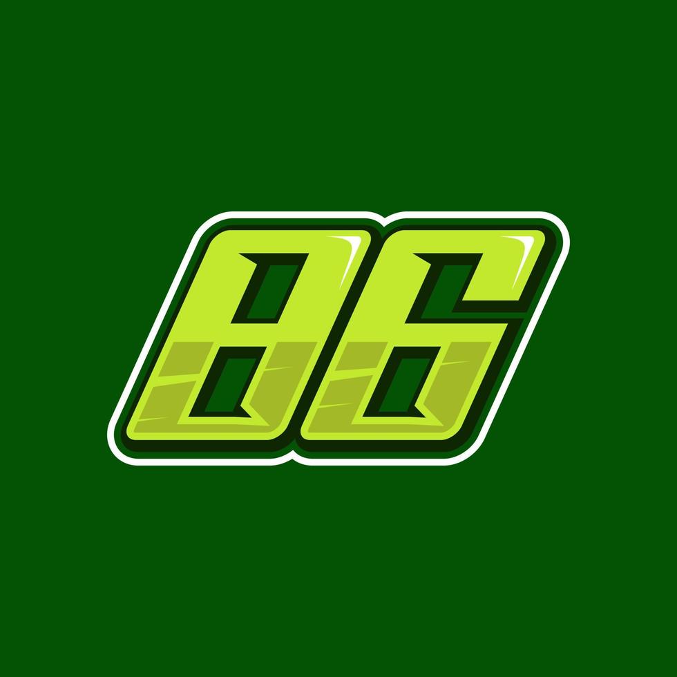 vetor de design de logotipo número 86 de corrida