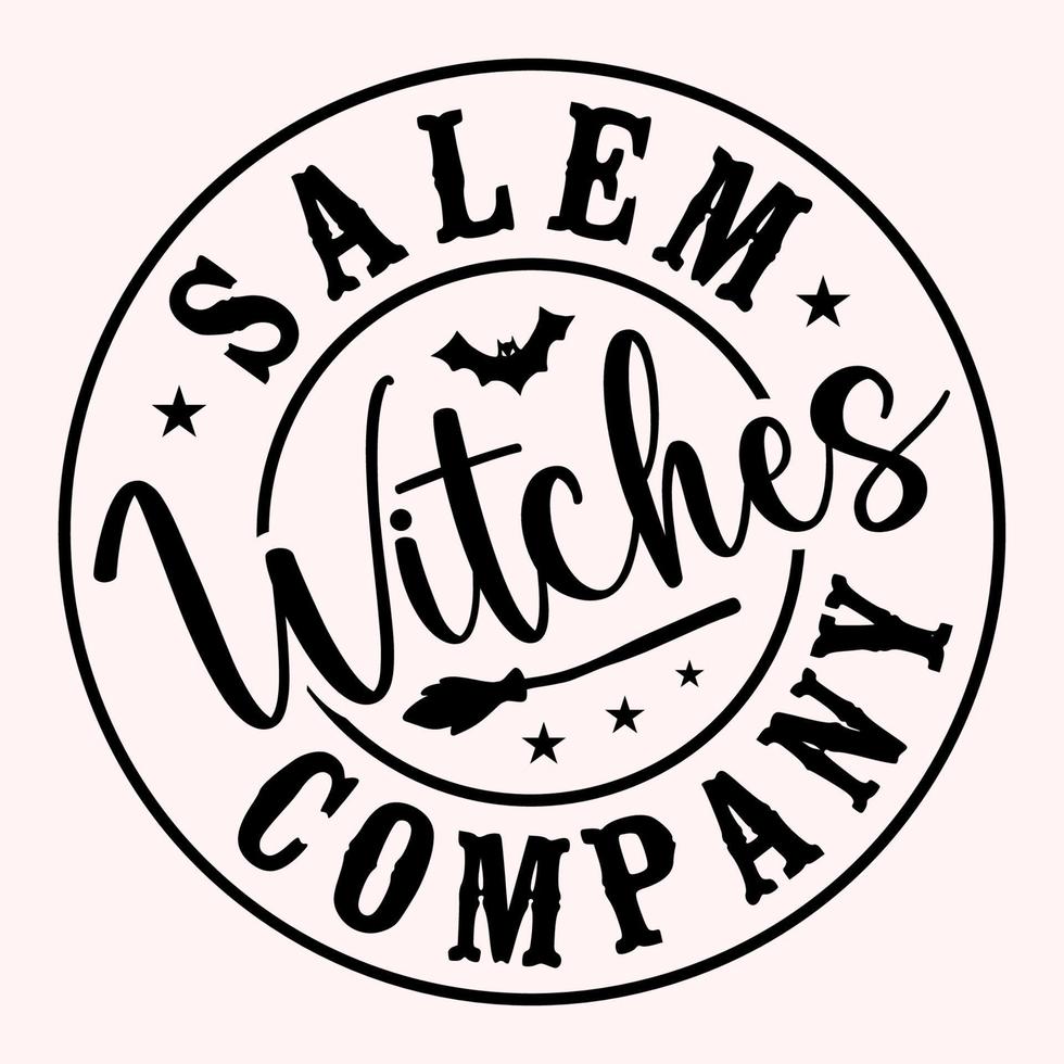 empresa de bruxas de salem, arquivo vetorial de design de tipografia de halloween vetor