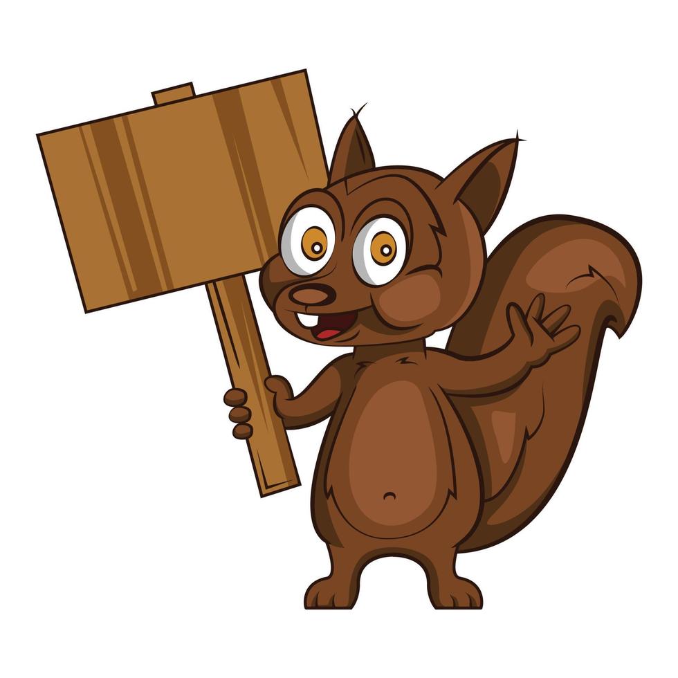 ilustração de esquilo de desenho animado vetor