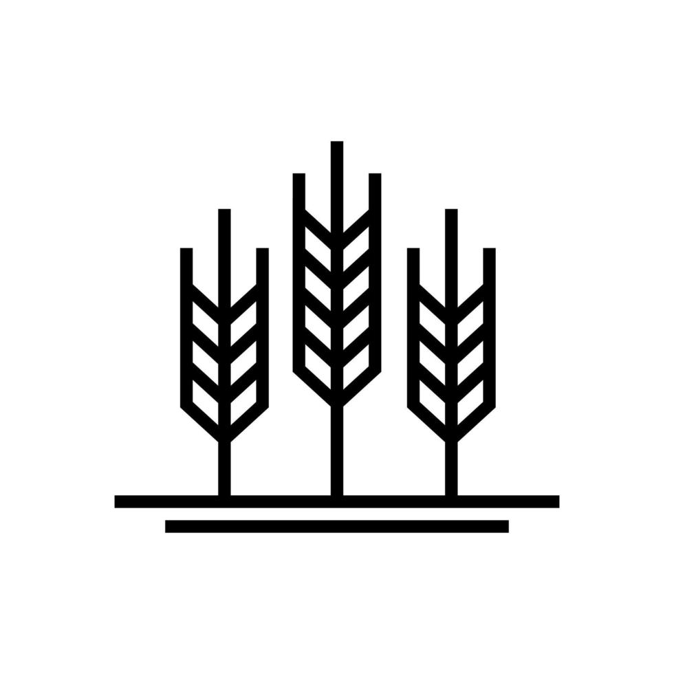 logotipo de trigo simples vetor
