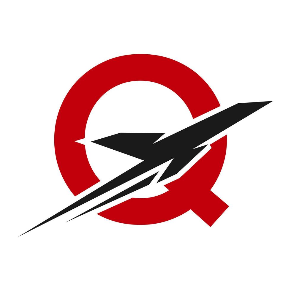 logotipo de viagens tropicais no conceito de letra q. modelo inicial de design de logotipo de viagem vetor