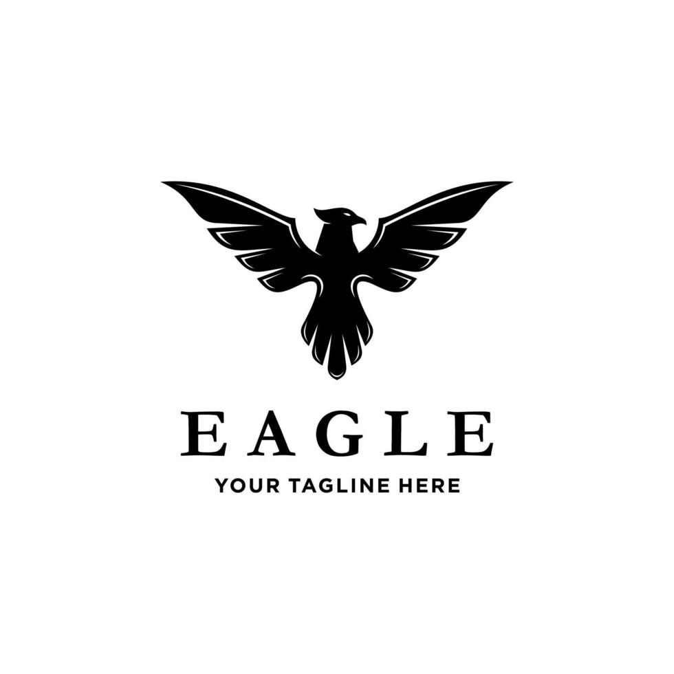 logotipo de design de águia - ilustração vetorial, design de emblema de águia em um fundo branco. adequado para sua necessidade de design, logotipo, ilustração, animação, etc. vetor