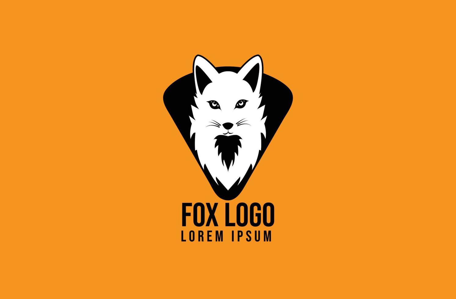 vetor de sinal de logotipo de raposa