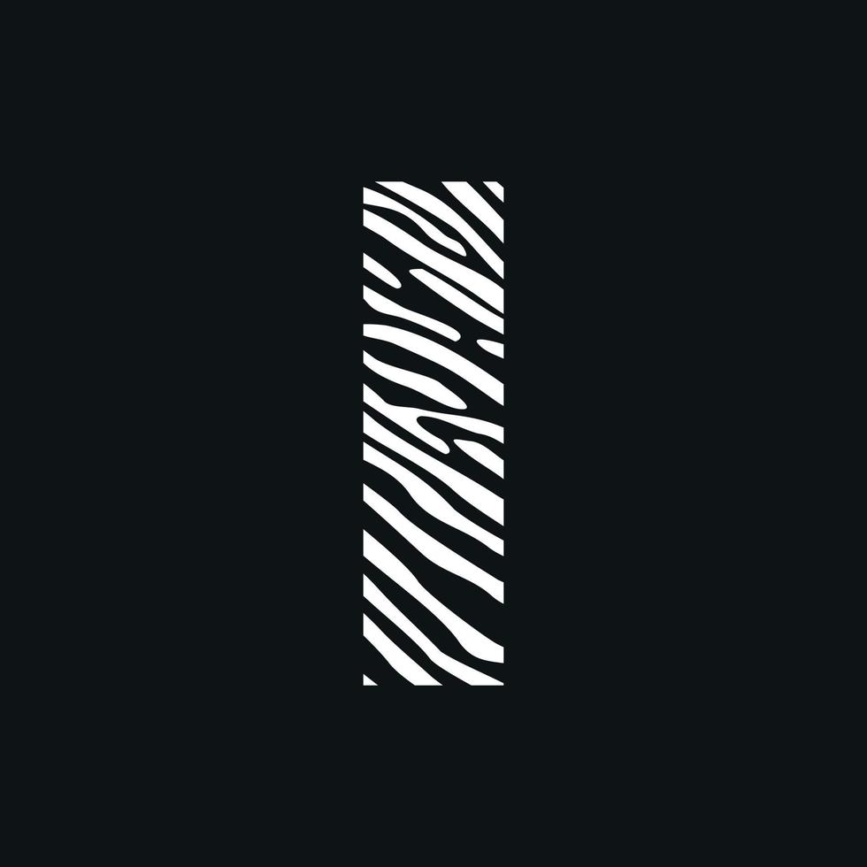 logotipo de textura inicial i zebra vetor