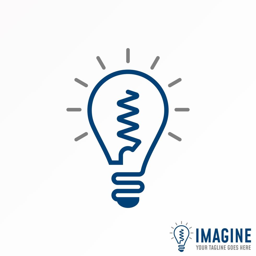 lâmpada ou iluminação com linha imagem ícone gráfico logotipo design abstrato conceito vetor estoque. pode ser usado como um símbolo relacionado à inteligência ou educação