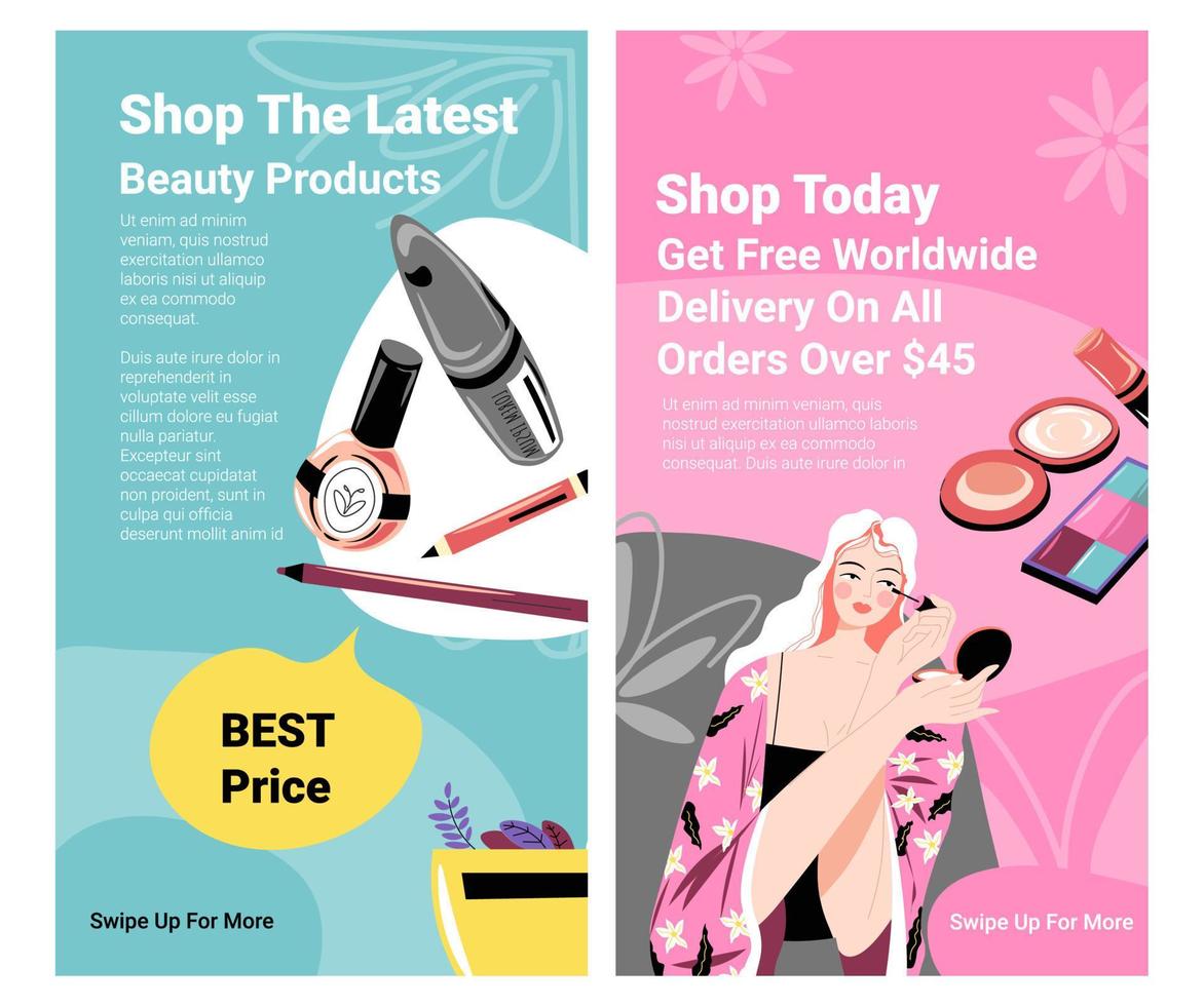 compre produtos de beleza mais recentes ao melhor preço online vetor