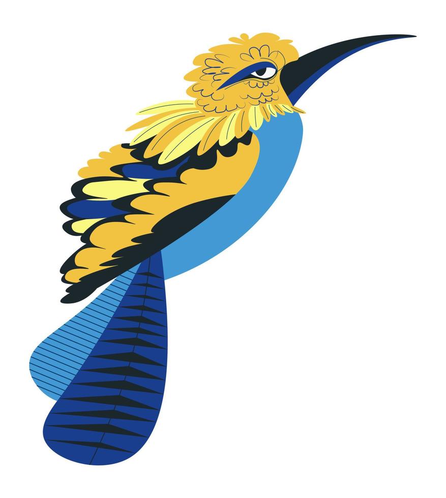 martim-pescador comum ou esplêndido papagaio carriça-de-fada vetor