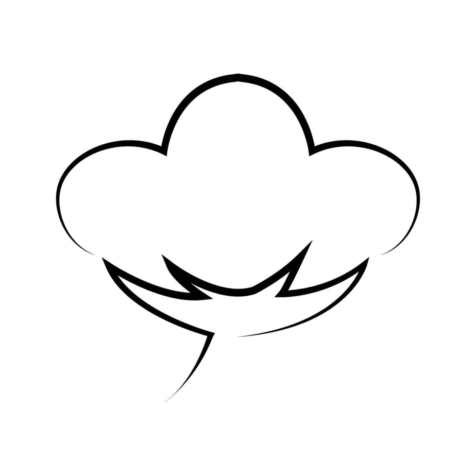 modelo de vetor de ícone de logotipo de algodão simples