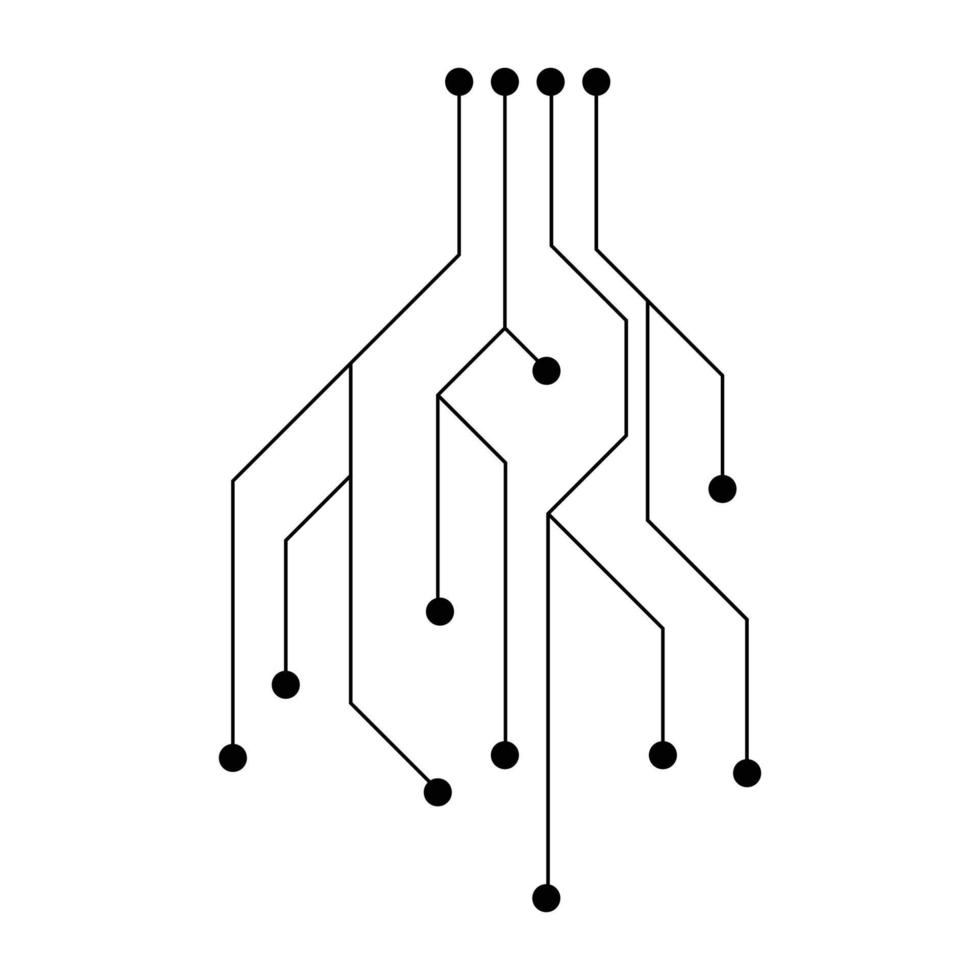 logotipo de tecnologia de circuito vetor