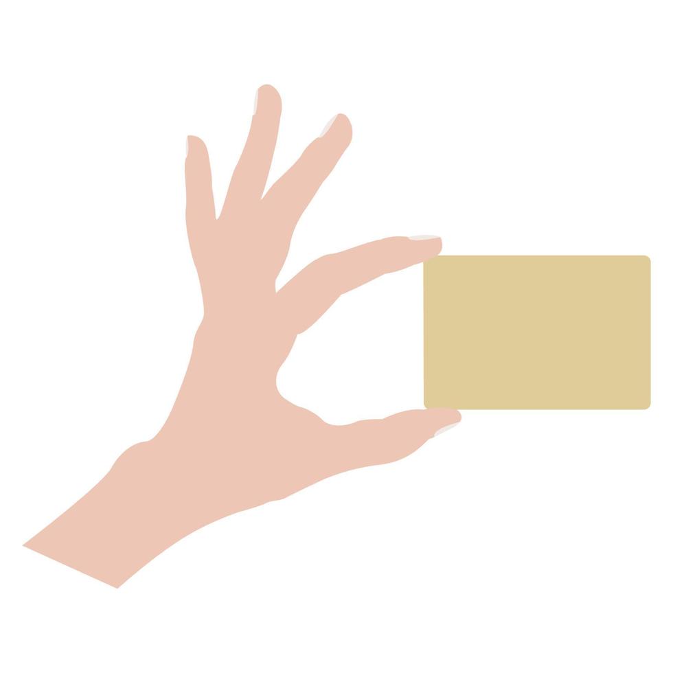 logotipo mão segurando o design de ilustração de cartão vetor