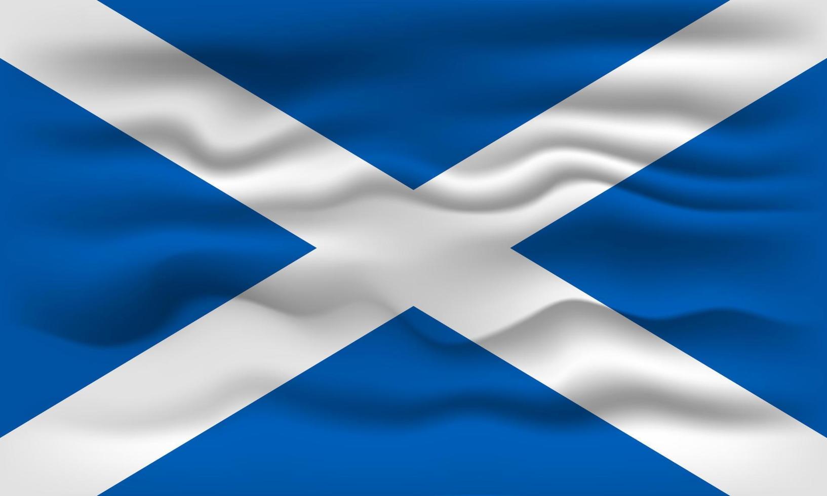 acenando a bandeira do país Escócia. ilustração vetorial. vetor