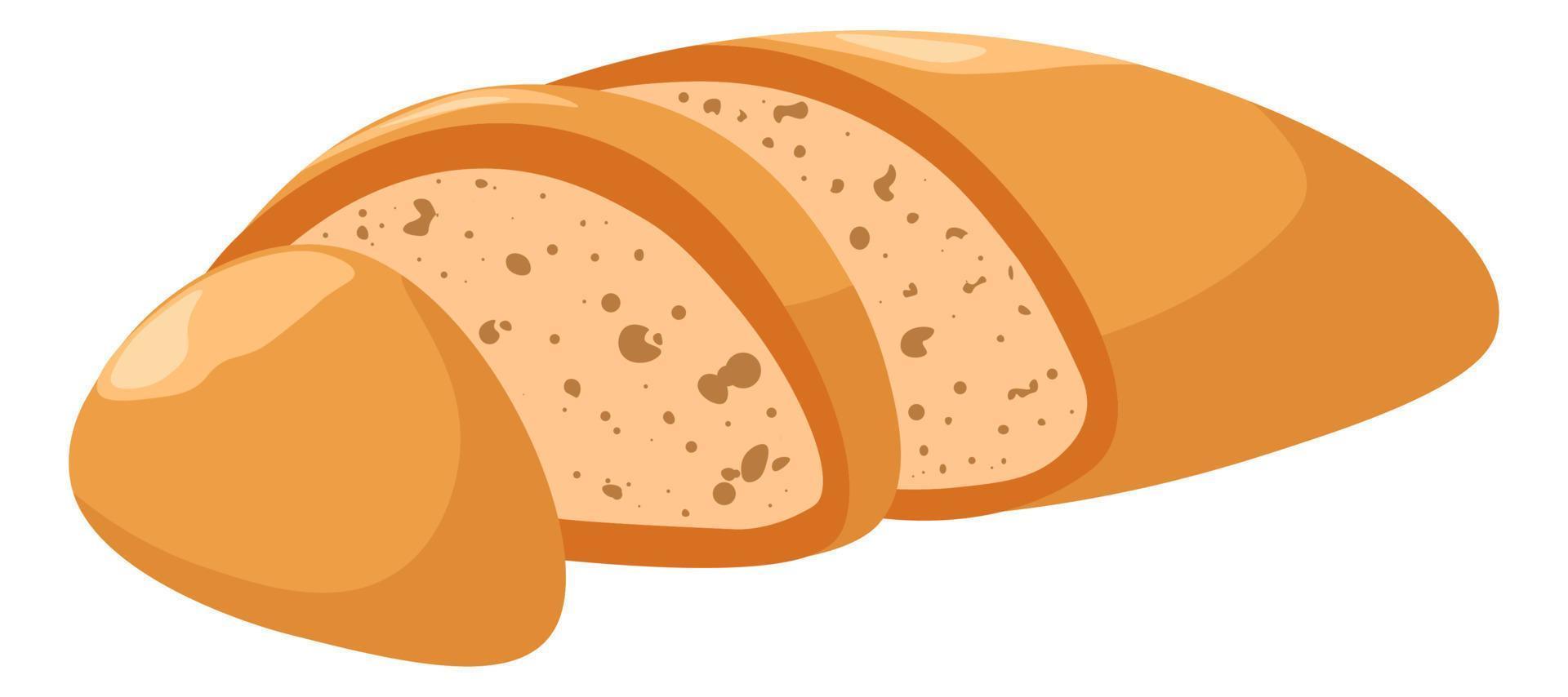 saborosas fatias de pão nutritivo em pedaços, padaria vetor