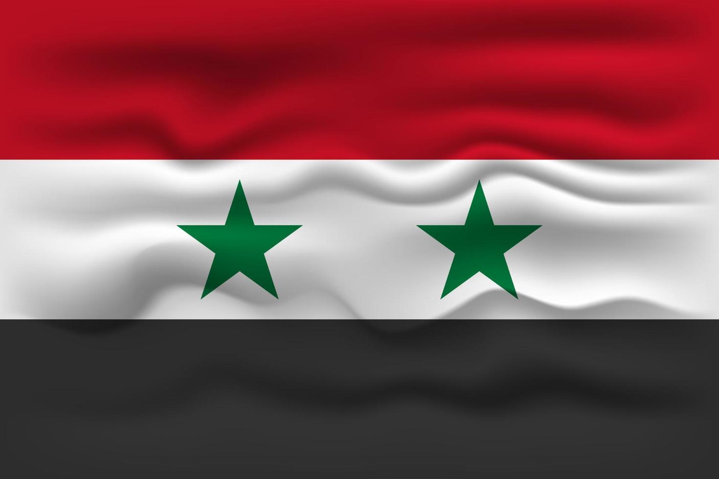 acenando a bandeira do país síria. ilustração vetorial. vetor