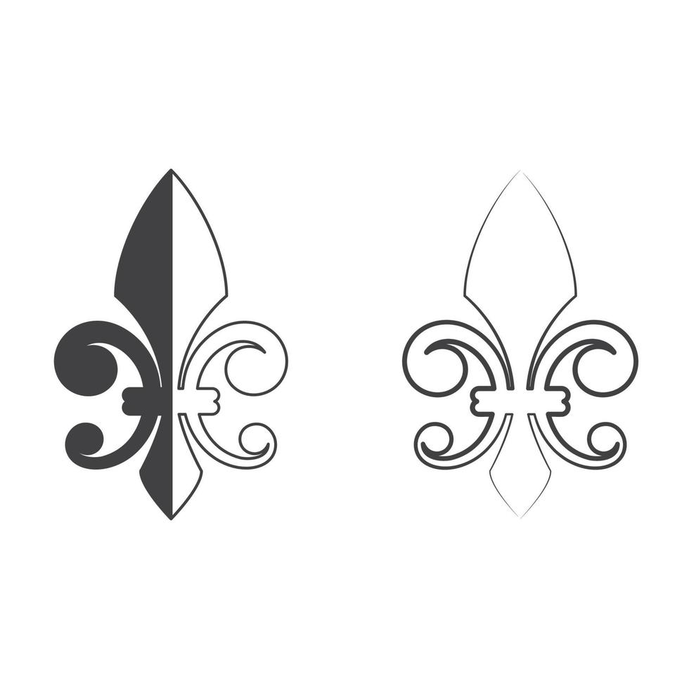 design de ícone de vetor de flor de lis