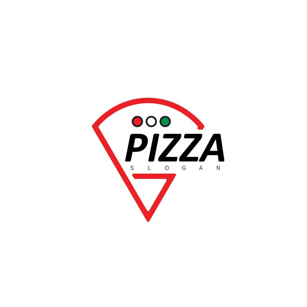 símbolo de design de logotipo italiano de comida de pizza vetor