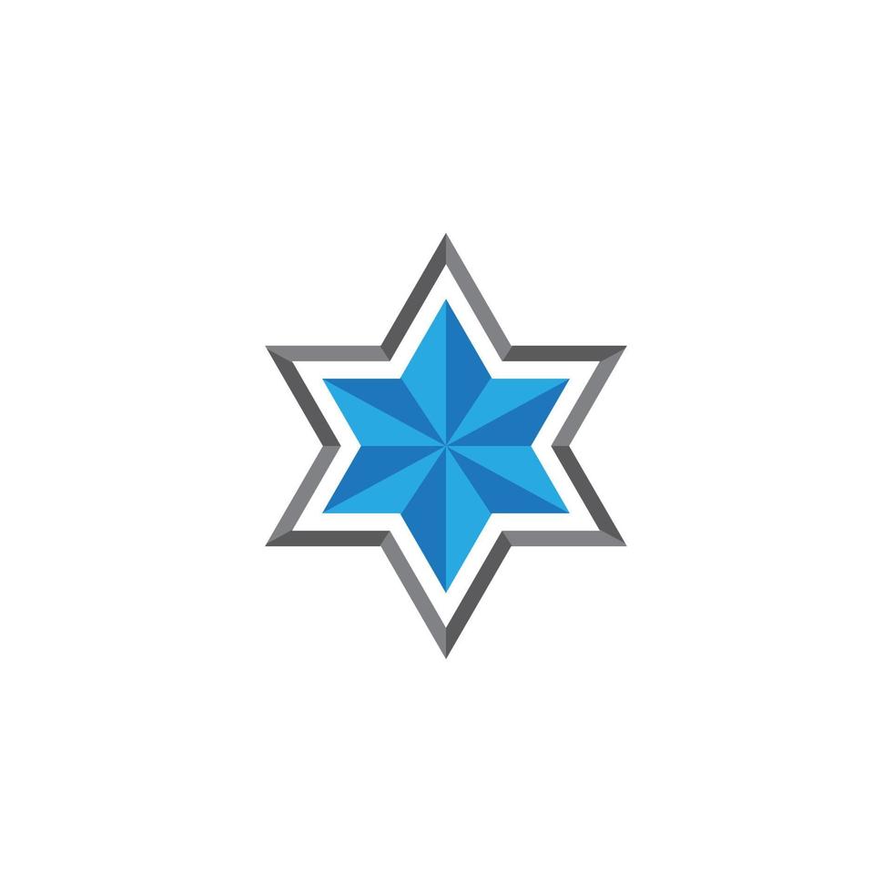 ícone de vetor de modelo de estrela david