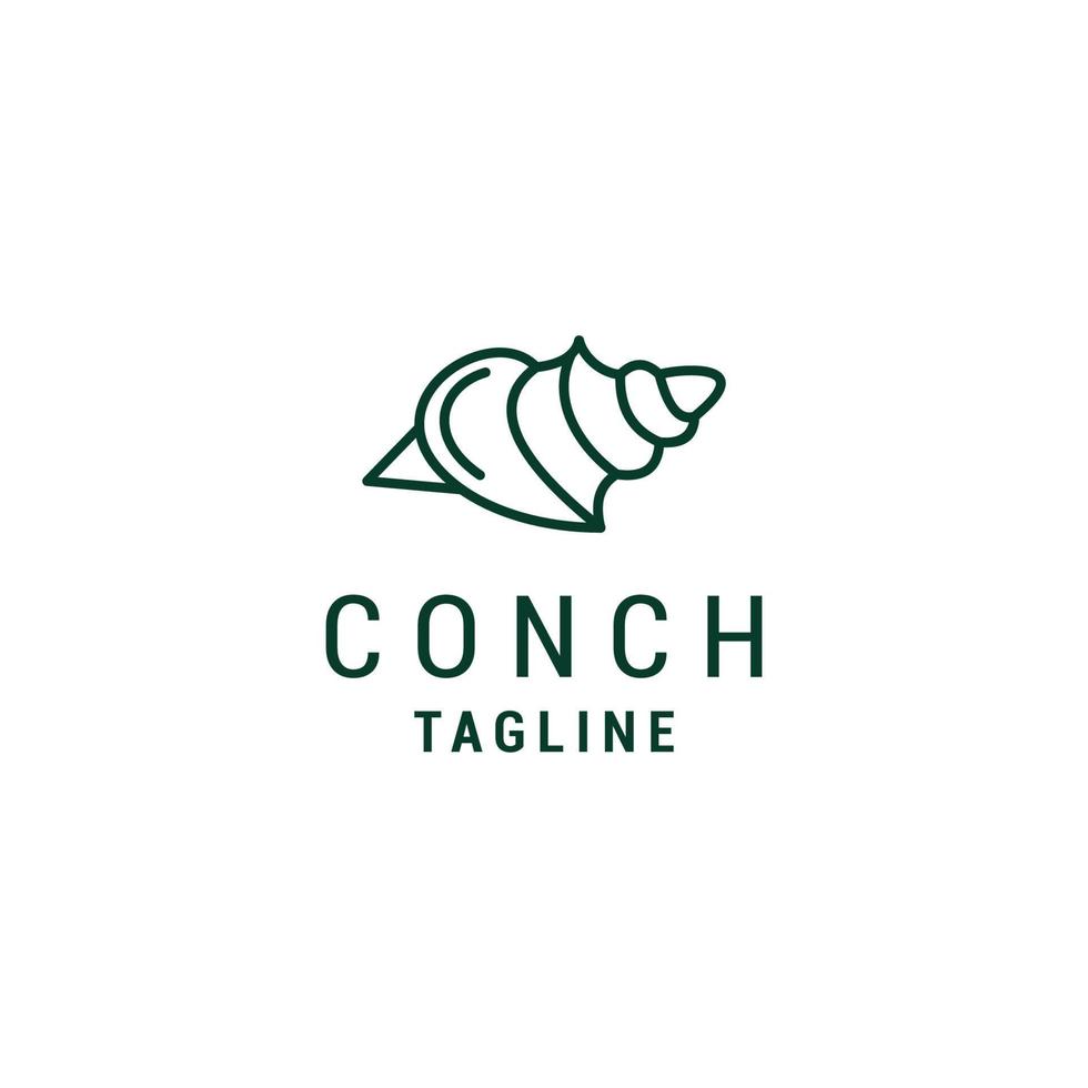 vetor de ícone de design de logotipo de concha