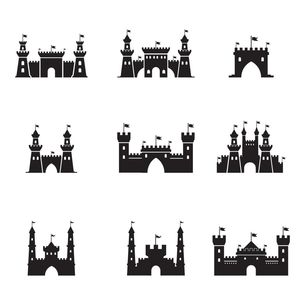 ícone de ilustração vetorial de castelo vetor