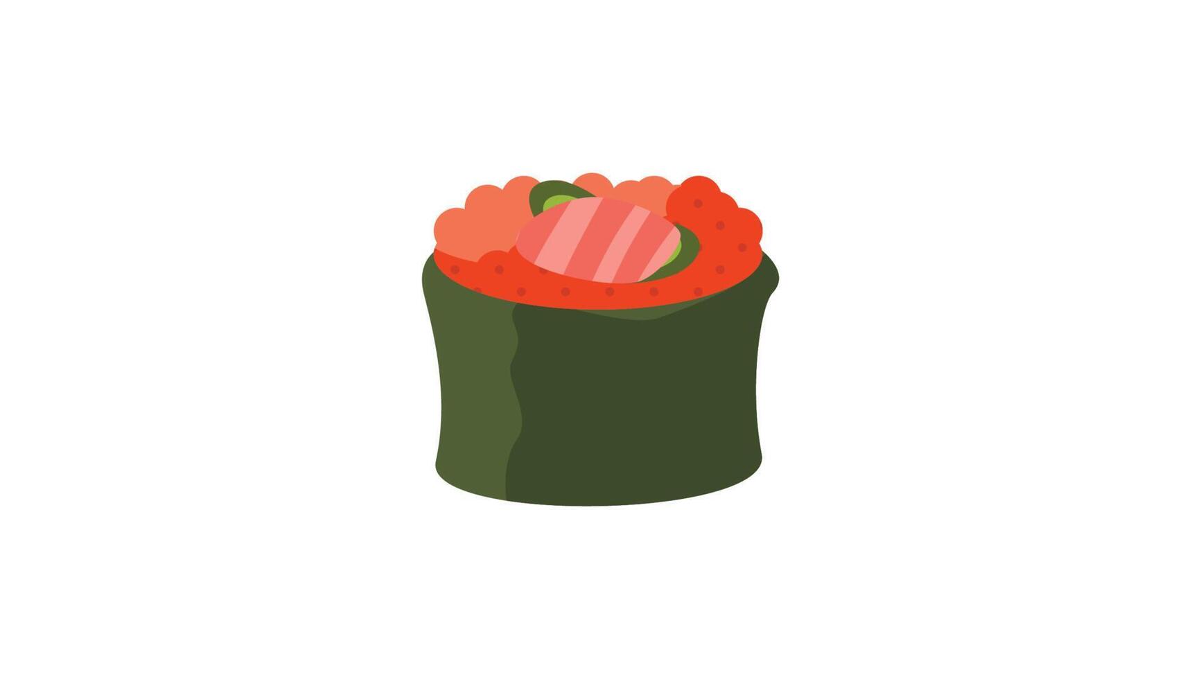 logotipo de vetor de frutos do mar asiáticos de sushi