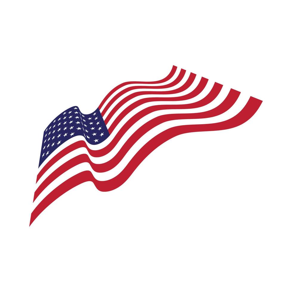 ilustração de ícone vetorial de bandeira americana vetor