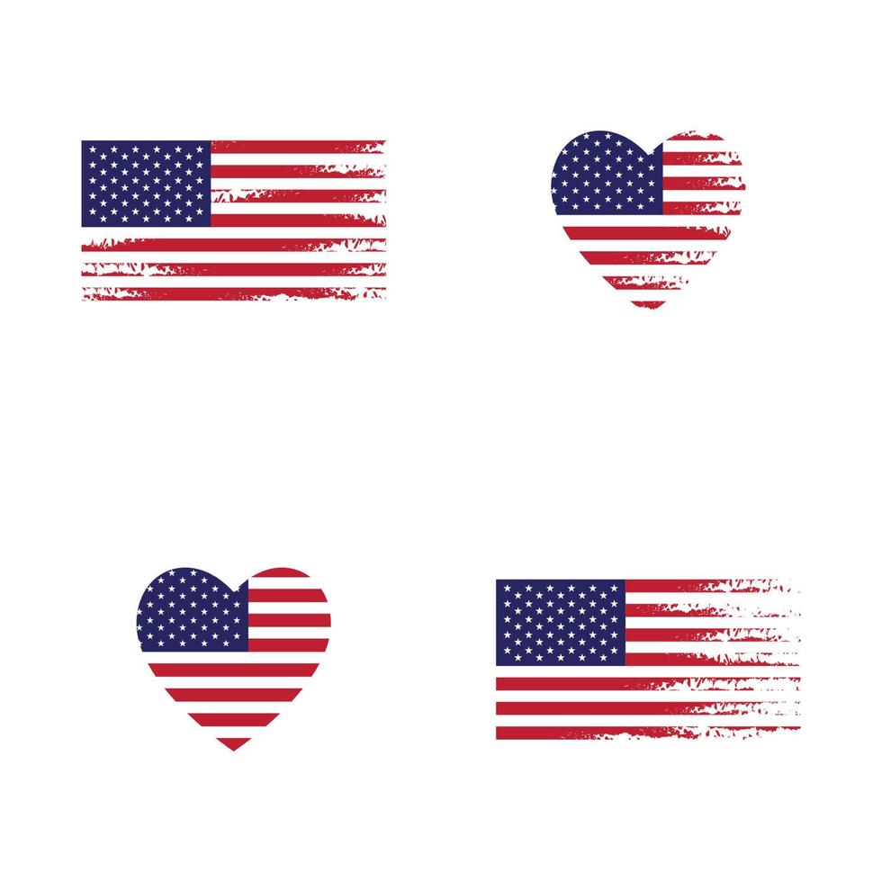 ilustração de ícone vetorial de bandeira americana vetor