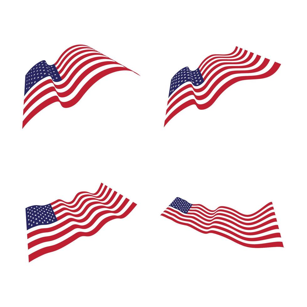 ilustração de ícone vetorial de bandeira americana vetor