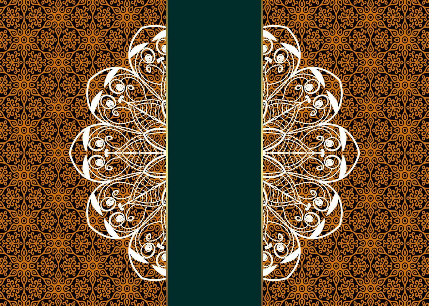 Fundo de mandala ornamental de luxo com padrão oriental islâmico árabe vetor