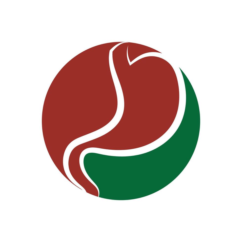 vetor de ilustração de ícone de logotipo de estômago plano e design de símbolo