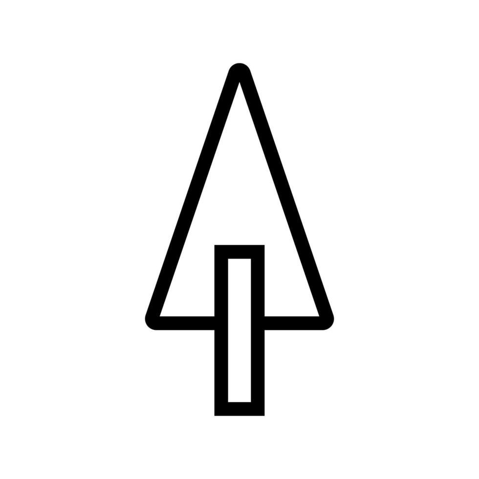linha de ícone de árvore de floresta isolada no fundo branco. ícone liso preto fino no estilo de contorno moderno. símbolo linear e traço editável. ilustração vetorial de traço perfeito simples e pixel vetor