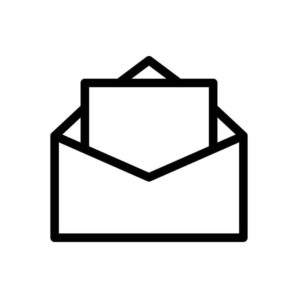 linha de ícone de carta postal isolada no fundo branco. ícone liso preto fino no estilo de contorno moderno. símbolo linear e traço editável. ilustração vetorial de traço perfeito simples e pixel vetor