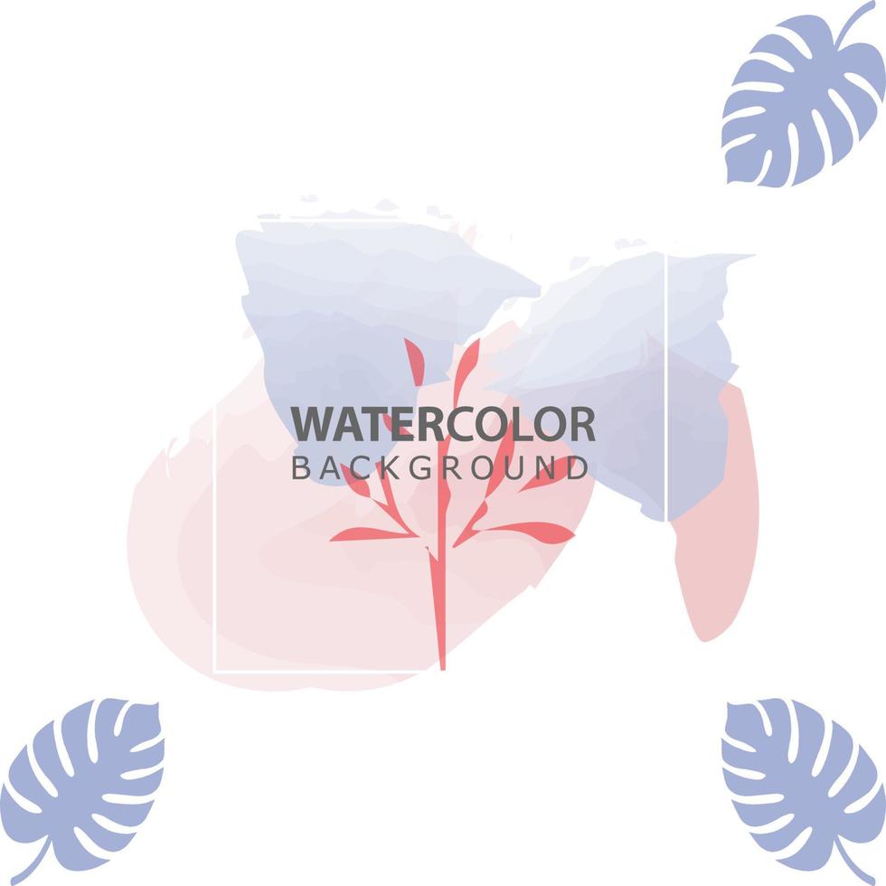 fundo de design minimalista em cor pastel de arco-íris suave. modelo de banner de aquarela de pincel quadrado abstrato para post de mídia social, capa, pôster, cartão-presente, folheto, panfleto, convite, cartaz vetor