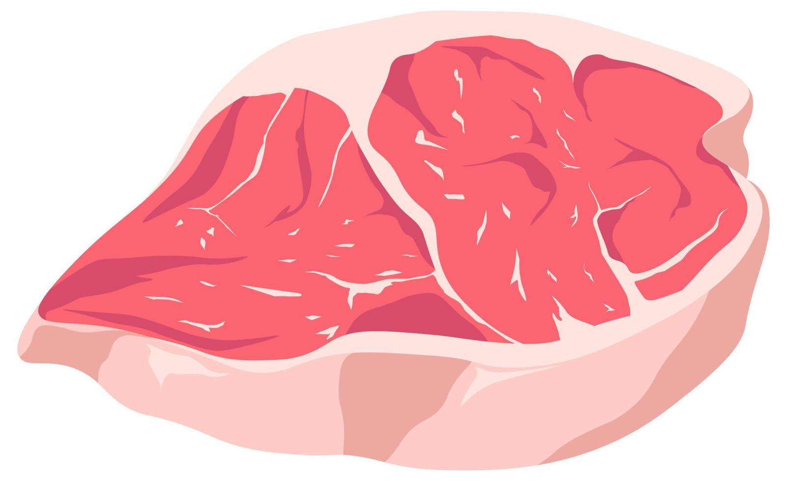 fatia de corte de carne de porco, variedade de açougue vetor