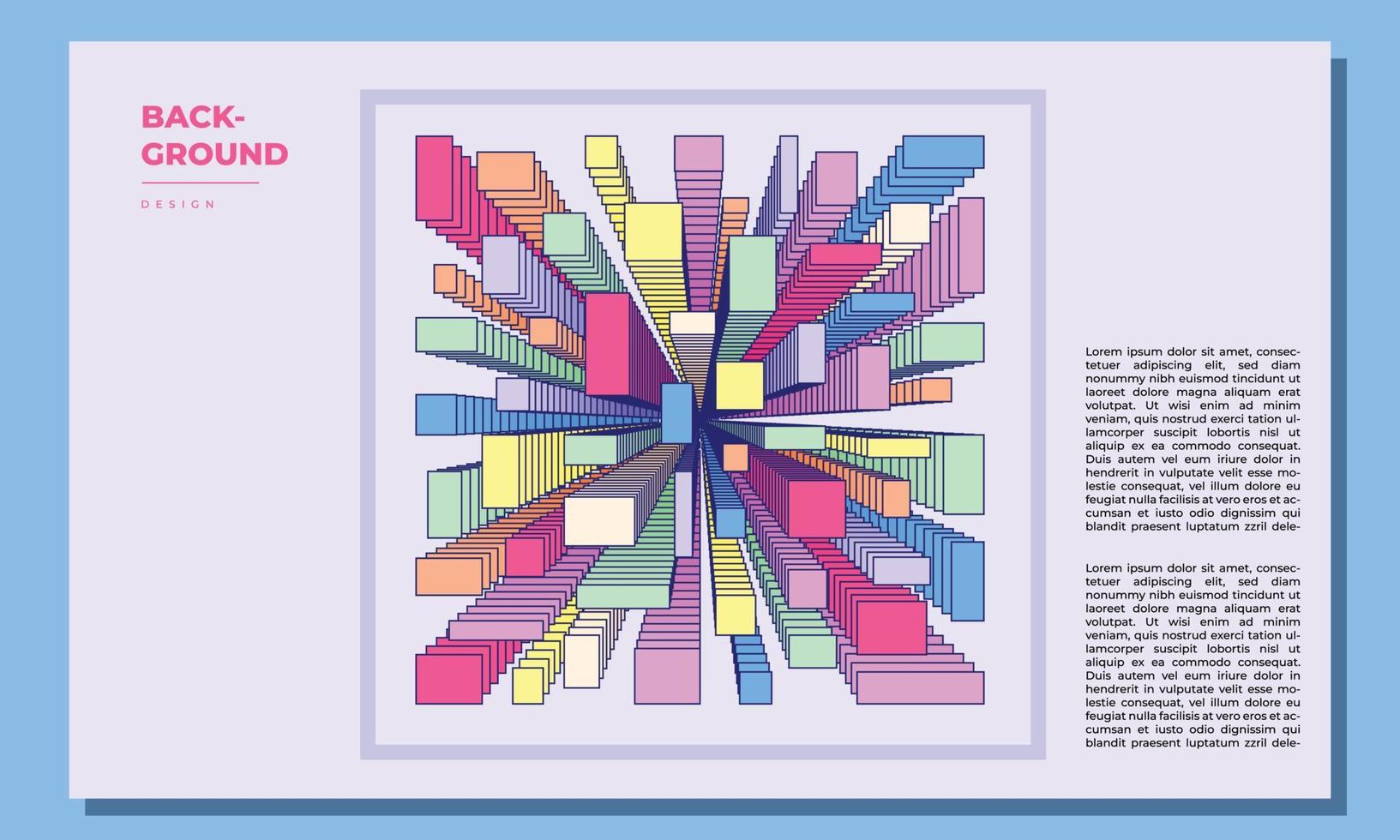 espaço de cópia de modelo de plano de fundo de camada retangular geométrica para pôster, banner ou design relacionado à arte vetor