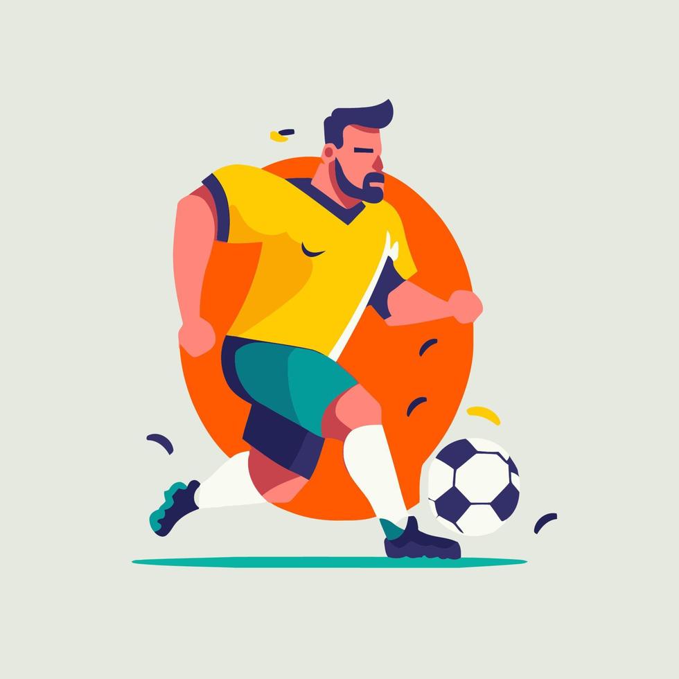 design de ilustração vetorial de pessoas jogando futebol 15533302 Vetor no  Vecteezy