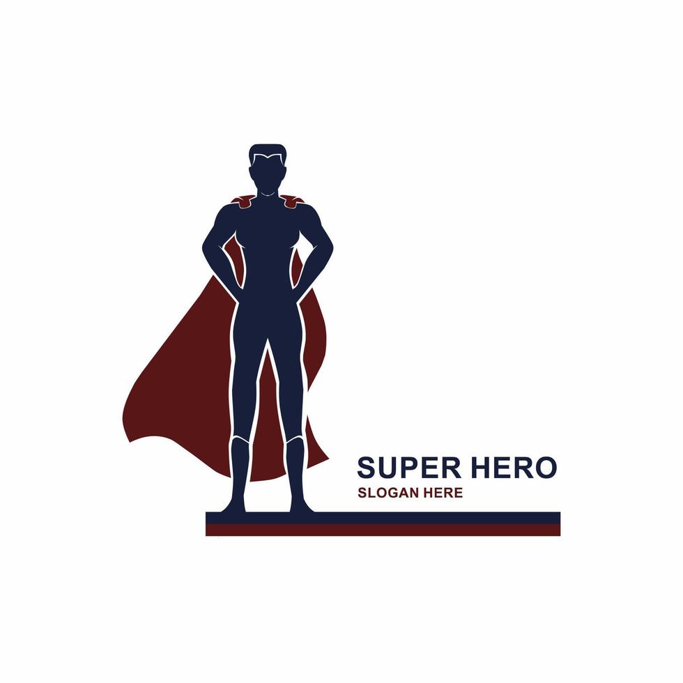 logotipo de super-herói ou design de símbolo vetor