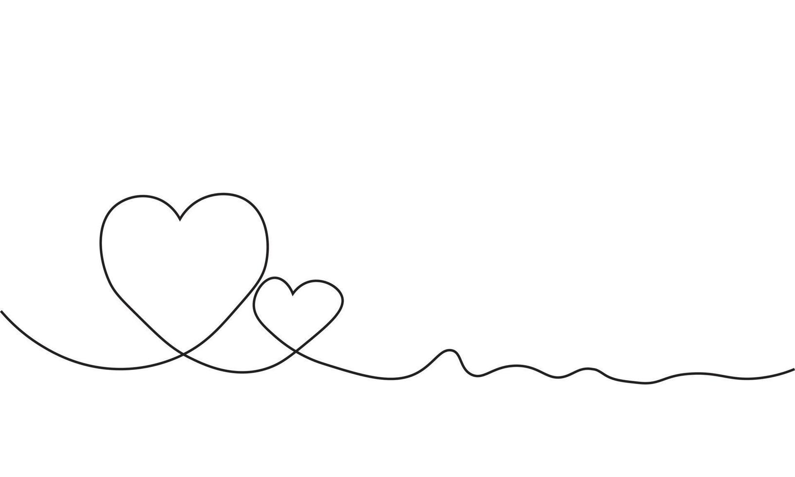 fundo de mão desenhada de arte de linha de amor 1 vetor