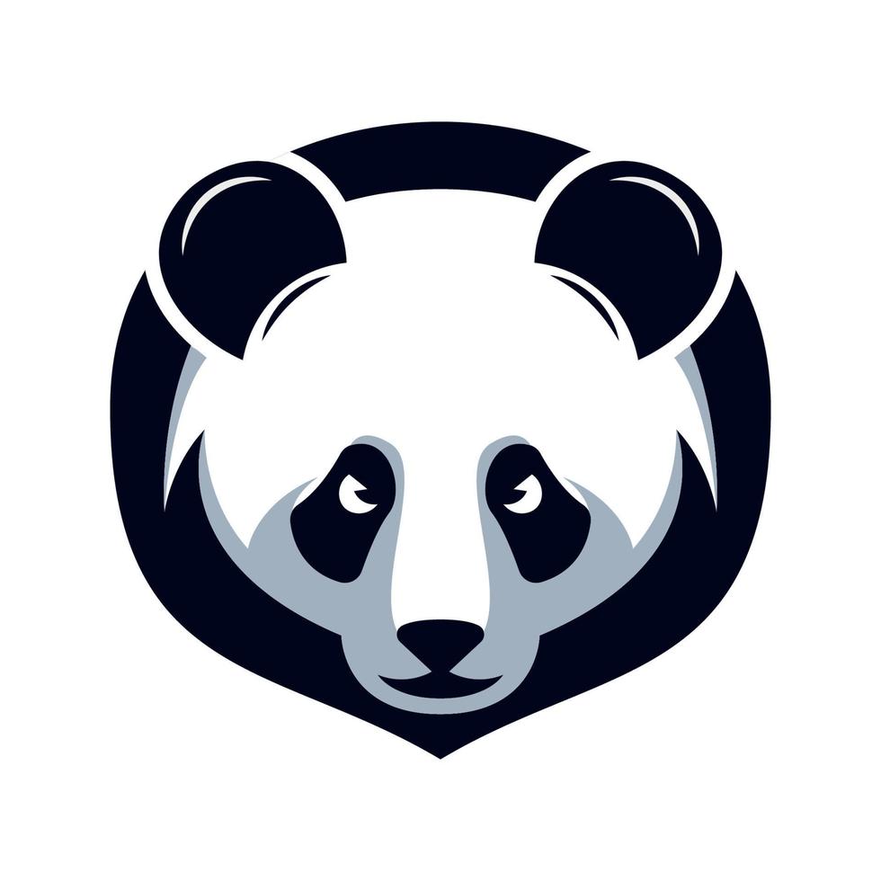 panda mascote logotipo conceito ilustração vetorial cartoon. adequado para logotipo, papel de parede, banner, plano de fundo, cartão, ilustração de livro, design de camiseta, adesivo, capa, etc. vetor