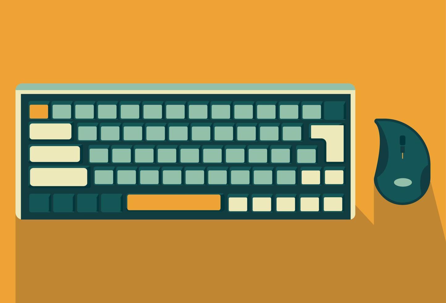 teclado e mouse vetor