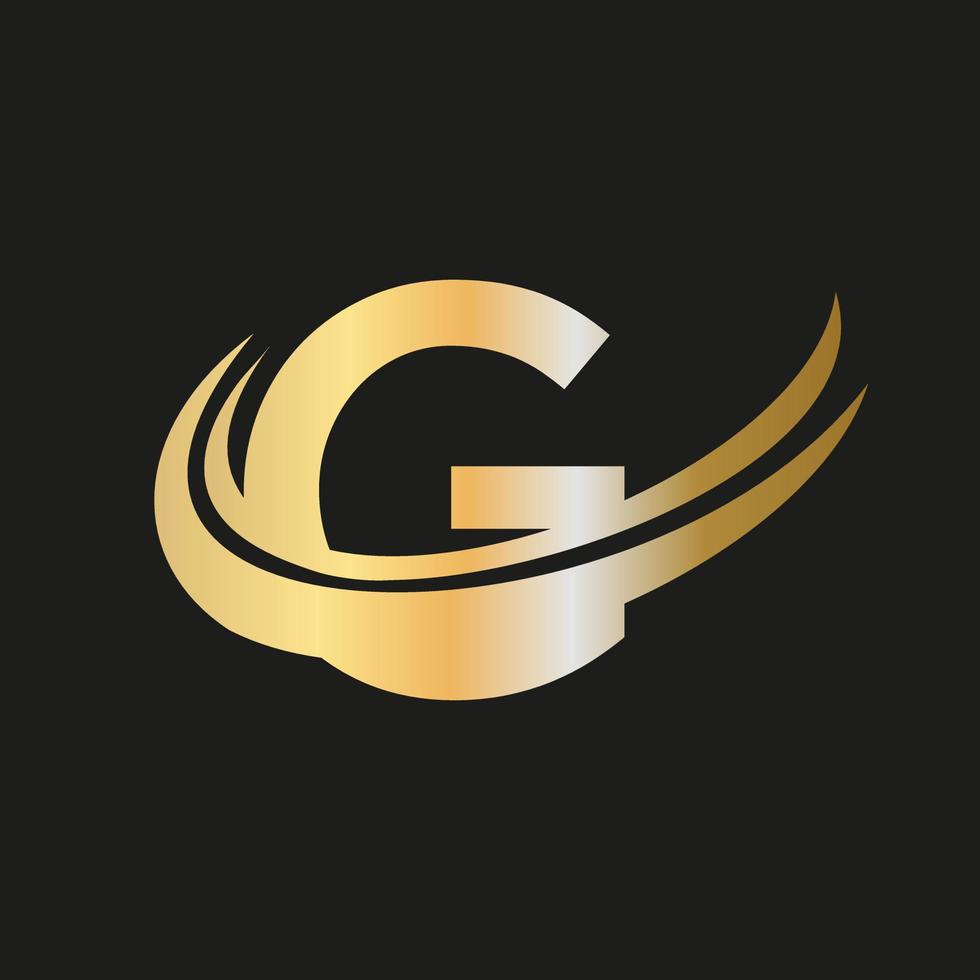 logotipo inicial da letra g com modelo de vetor de tipografia de negócios modernos criativos