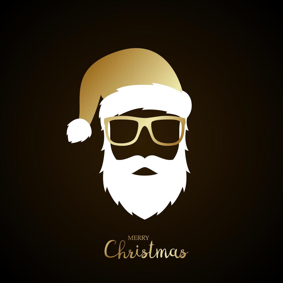 saudação banner com papai noel e inscrição feliz natal vetor