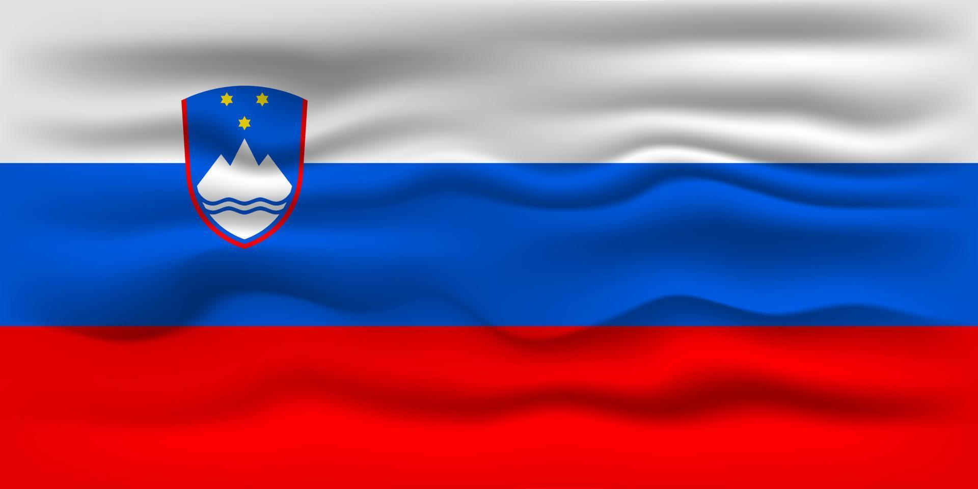 acenando a bandeira do país Eslovénia. ilustração vetorial. vetor