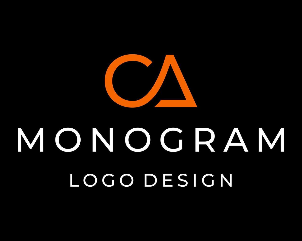 design de logotipo de negócios de monograma de letra ca. vetor